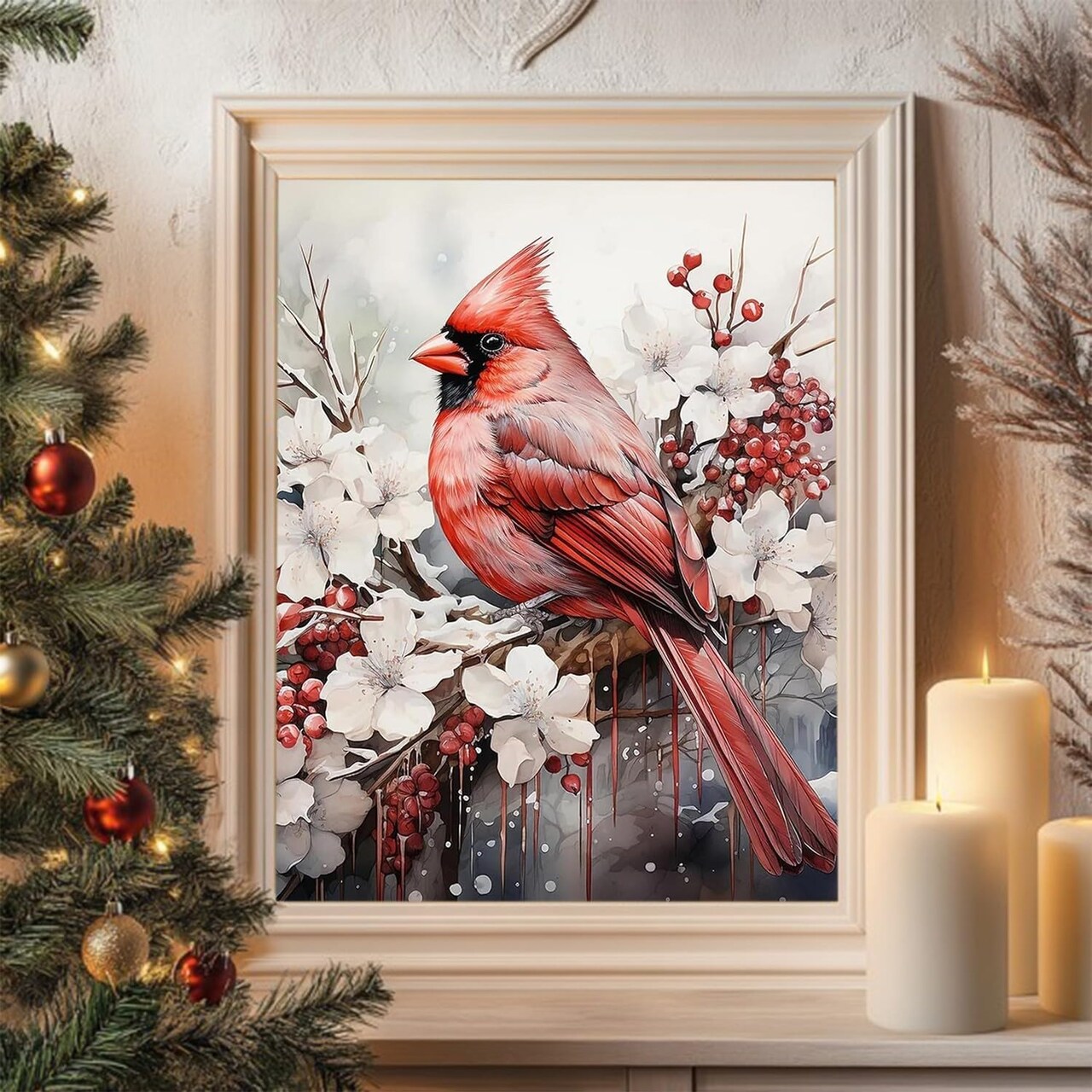 Cardinal Paint by Numbers Kit for Adults – 16×20" DIY Acrylic Canvas Painting, Perfect for Gifts & Home Wall Decor